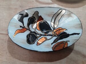 plat cuivre émaillé