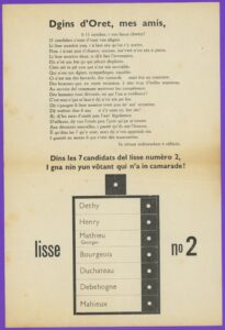 Liste électorale en Wallon